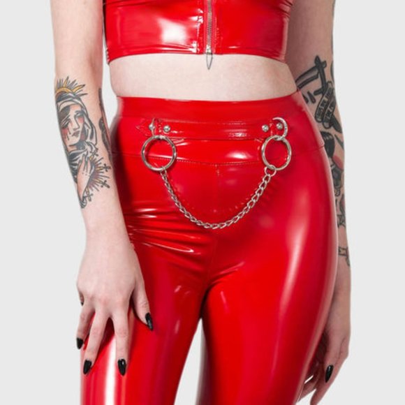 SOLD! 🆕Killstar "Bad B*tch" Leggings [RED] - Picture 7 of 14